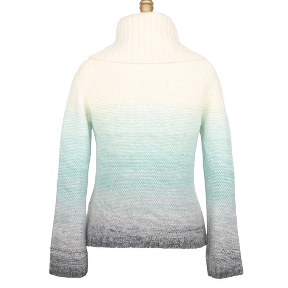 Marks & Spencer Ombre Turtleneck Sweater – Mint/Cream/Gray  Women’s US 6 (UK 10) - Picture 3 of 12